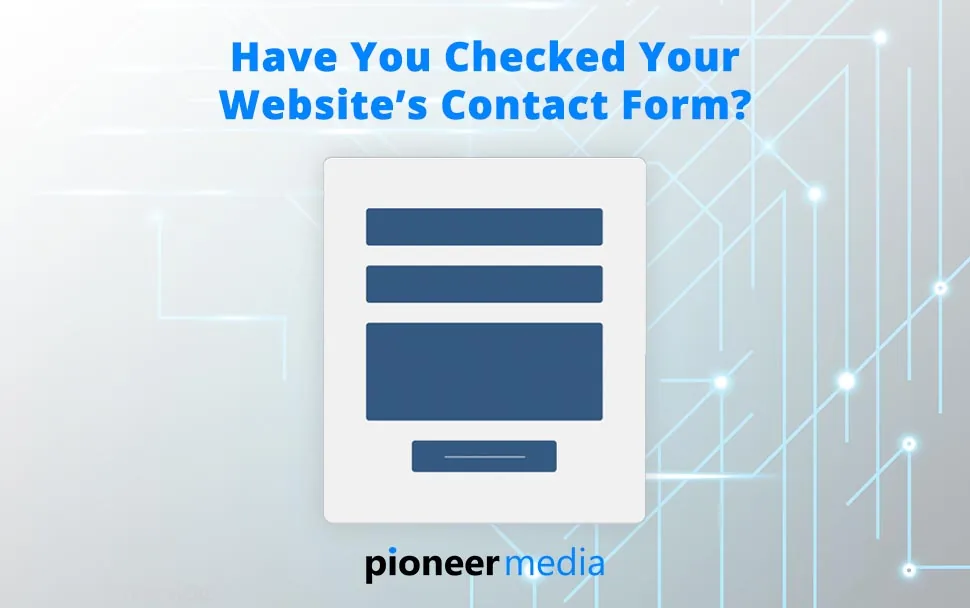 Check your website contact form