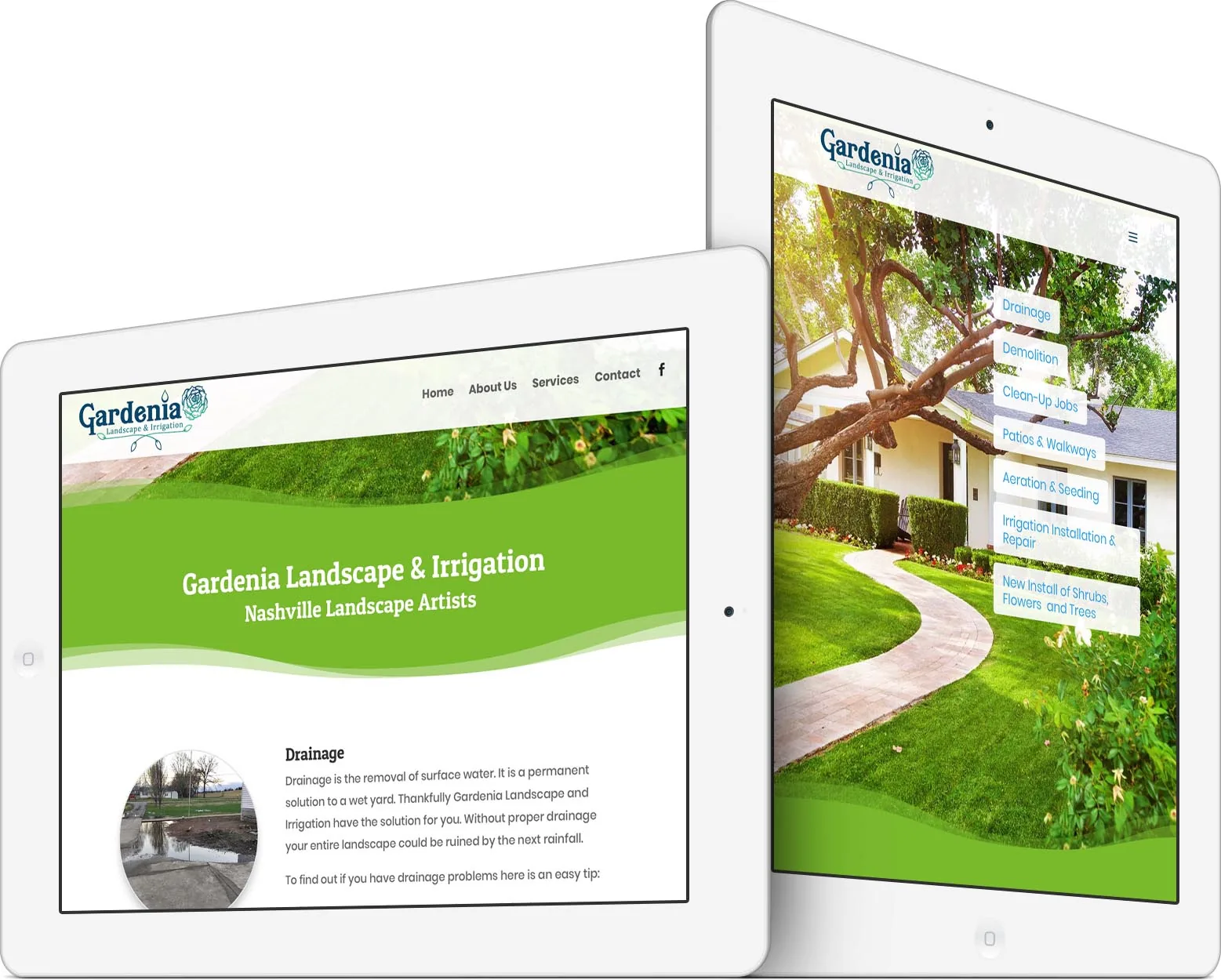 Gardenia Landscape & Irrigation responsive website design