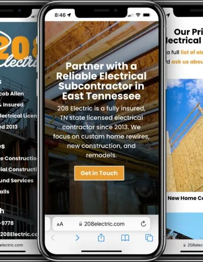 208 Electric mobile-friendly web design