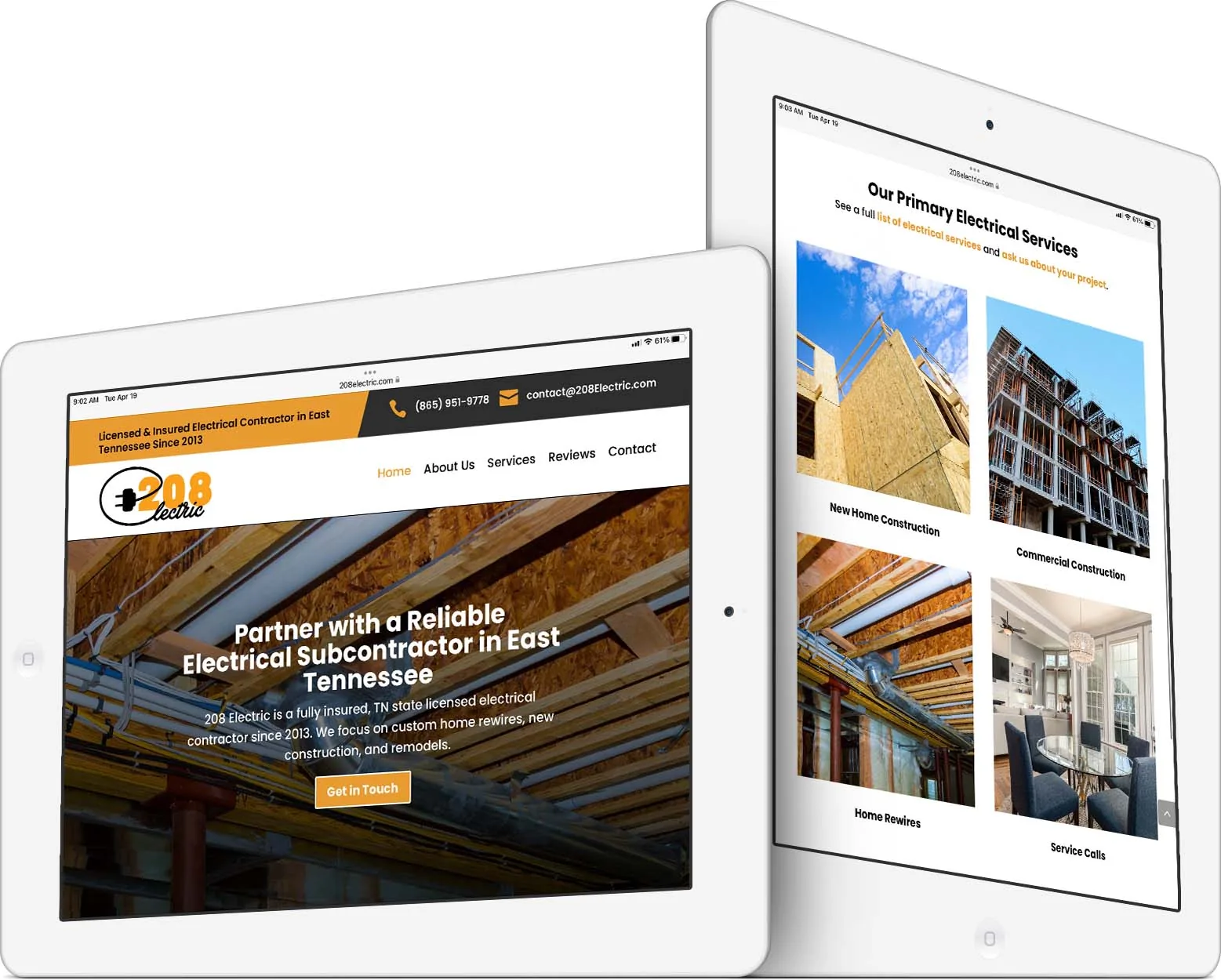 208 Electric responsive website design across devices