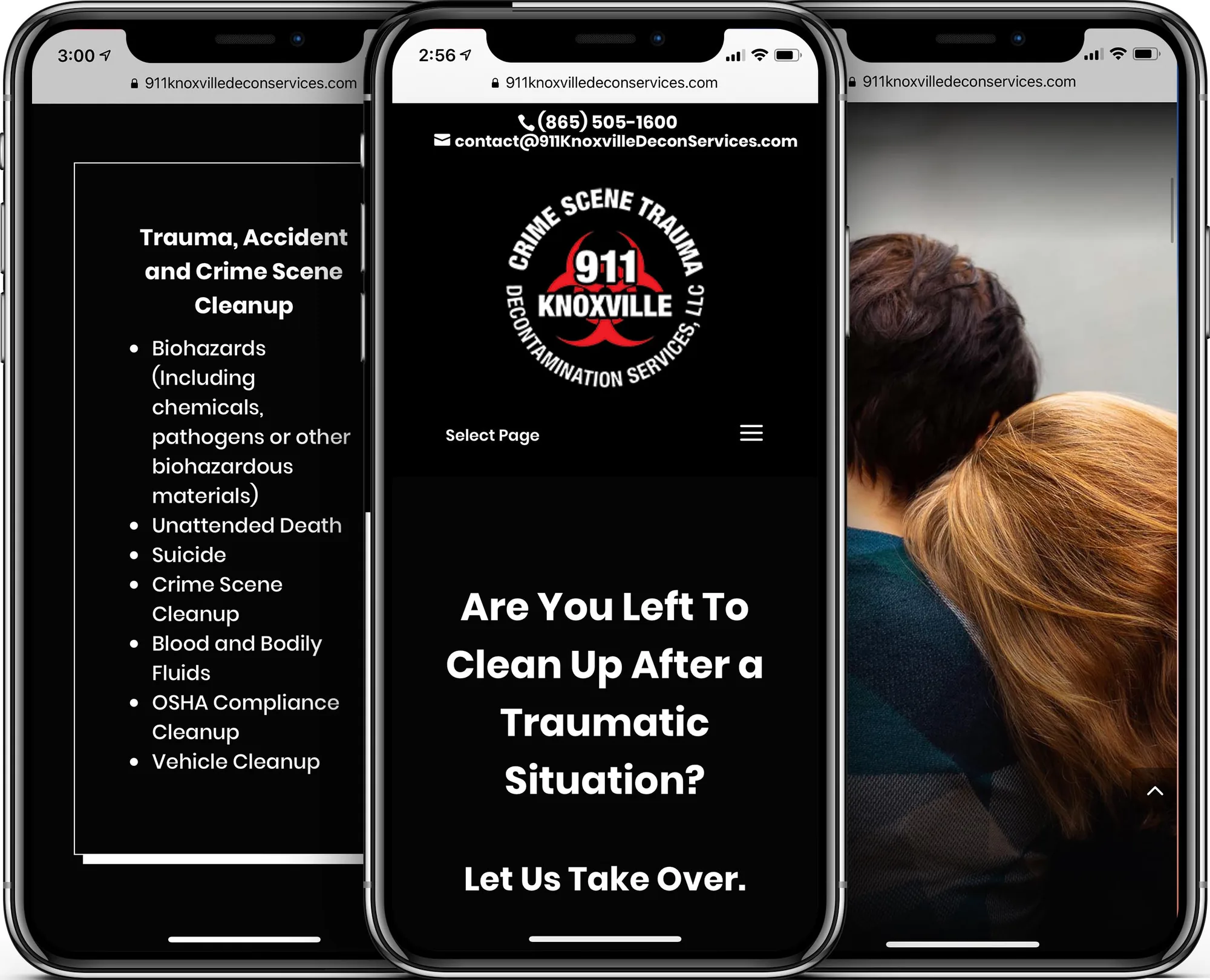 911 Knoxville Crime Scene Trauma Decontamination Services mobile-friendly website design