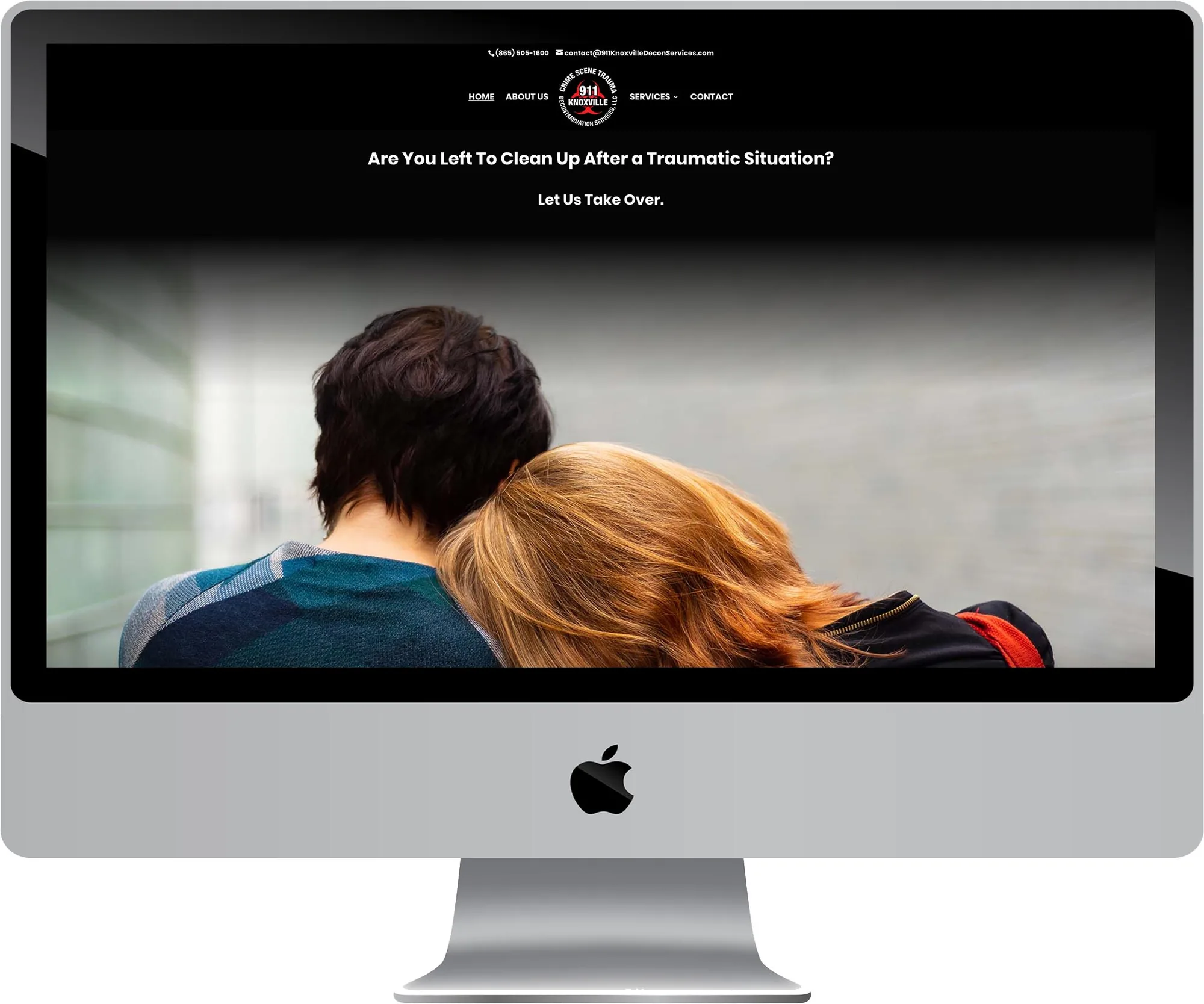 911 Knoxville Crime Scene Trauma Decontamination Services website design on desktop