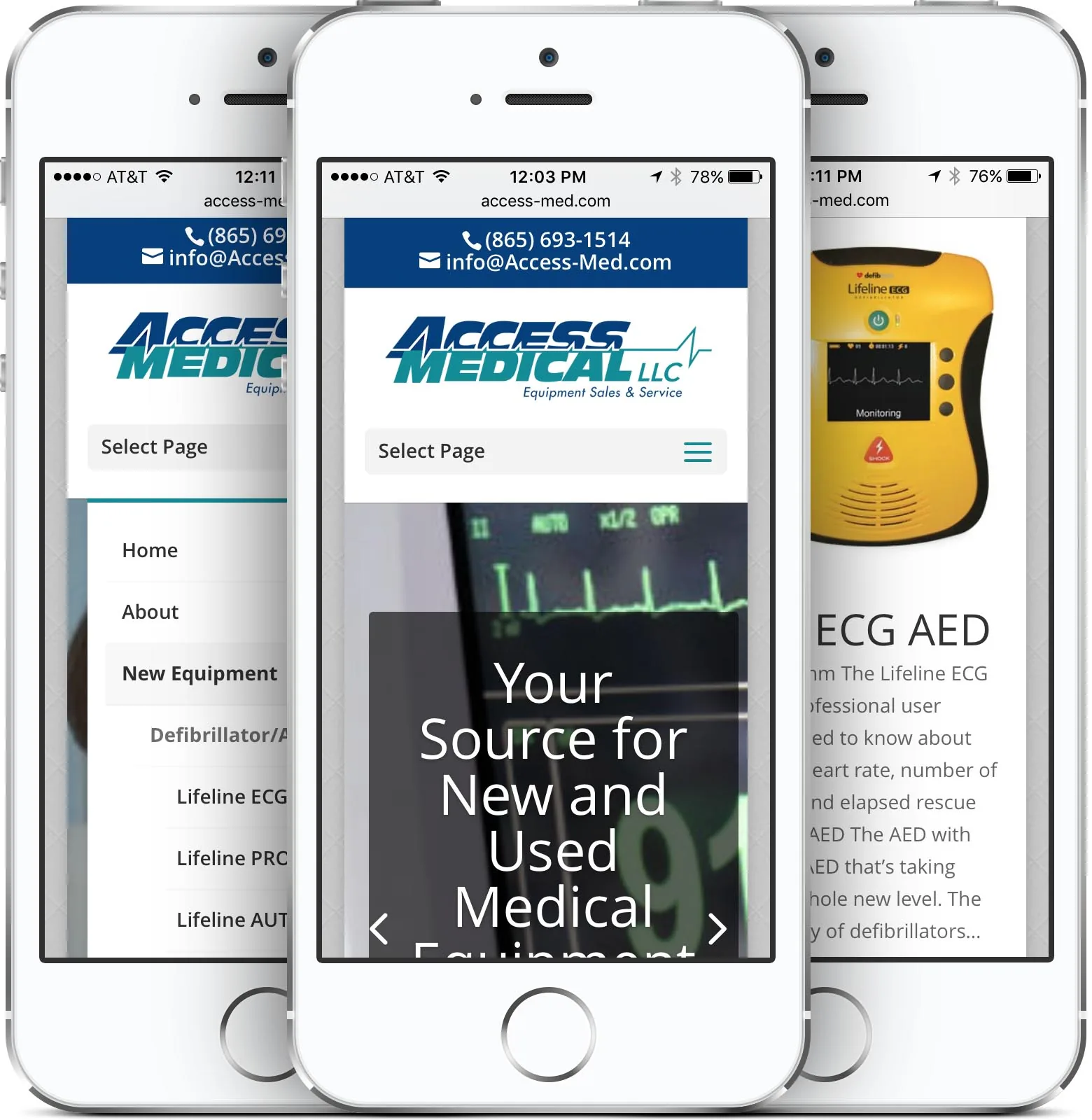 Access Medical mobile-friendly website design