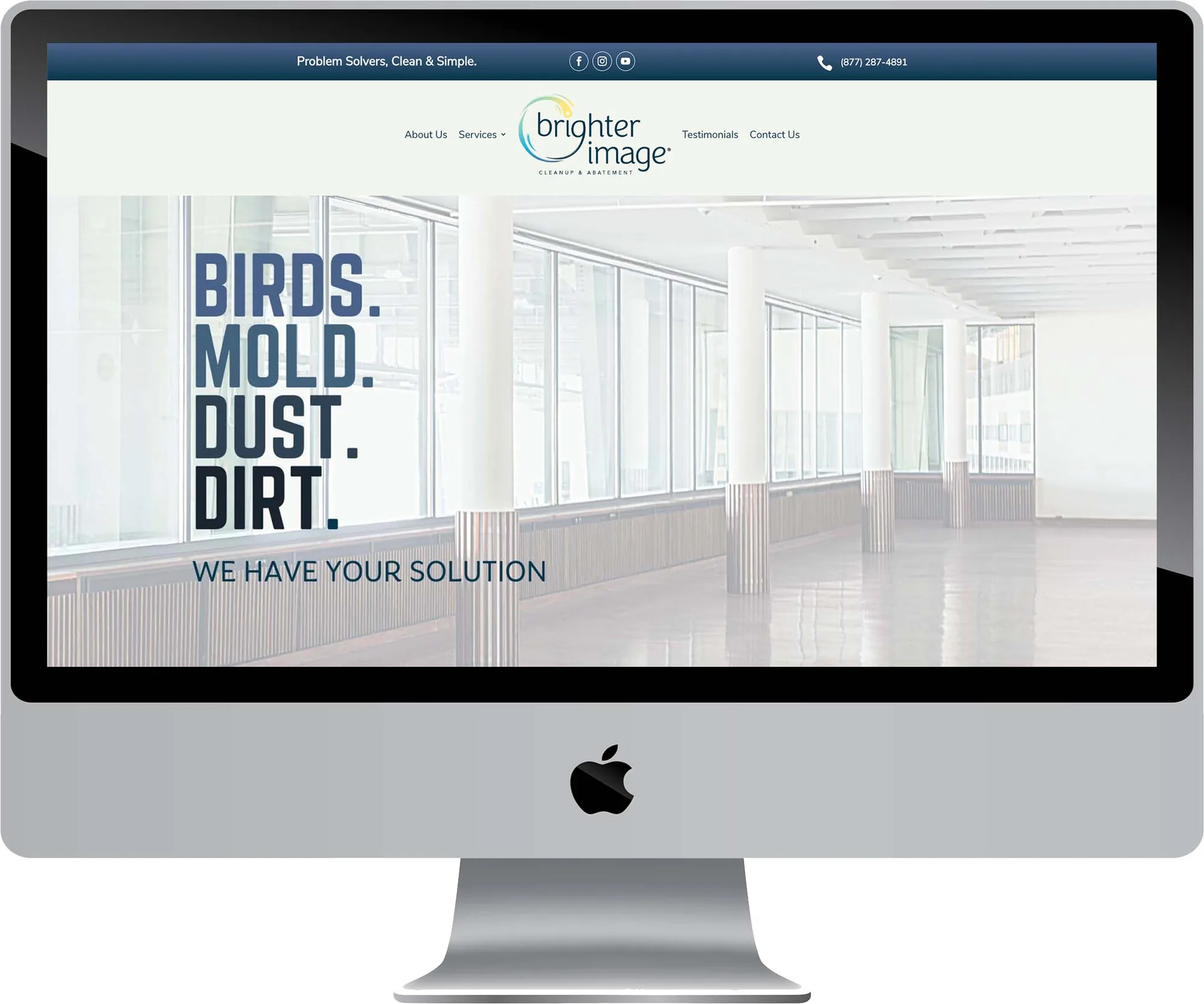 Brighter Image website design on desktop