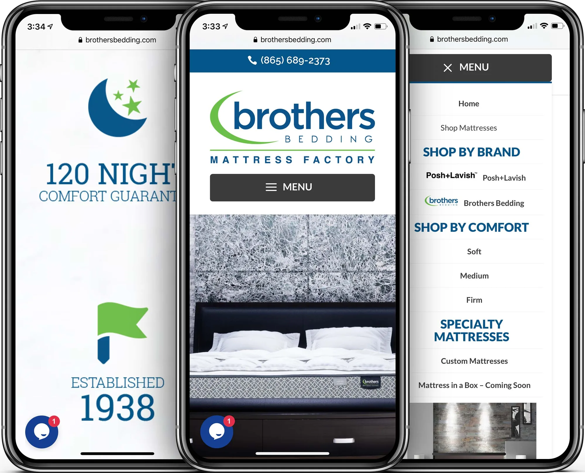 Brothers Bedding mobile-friendly website design