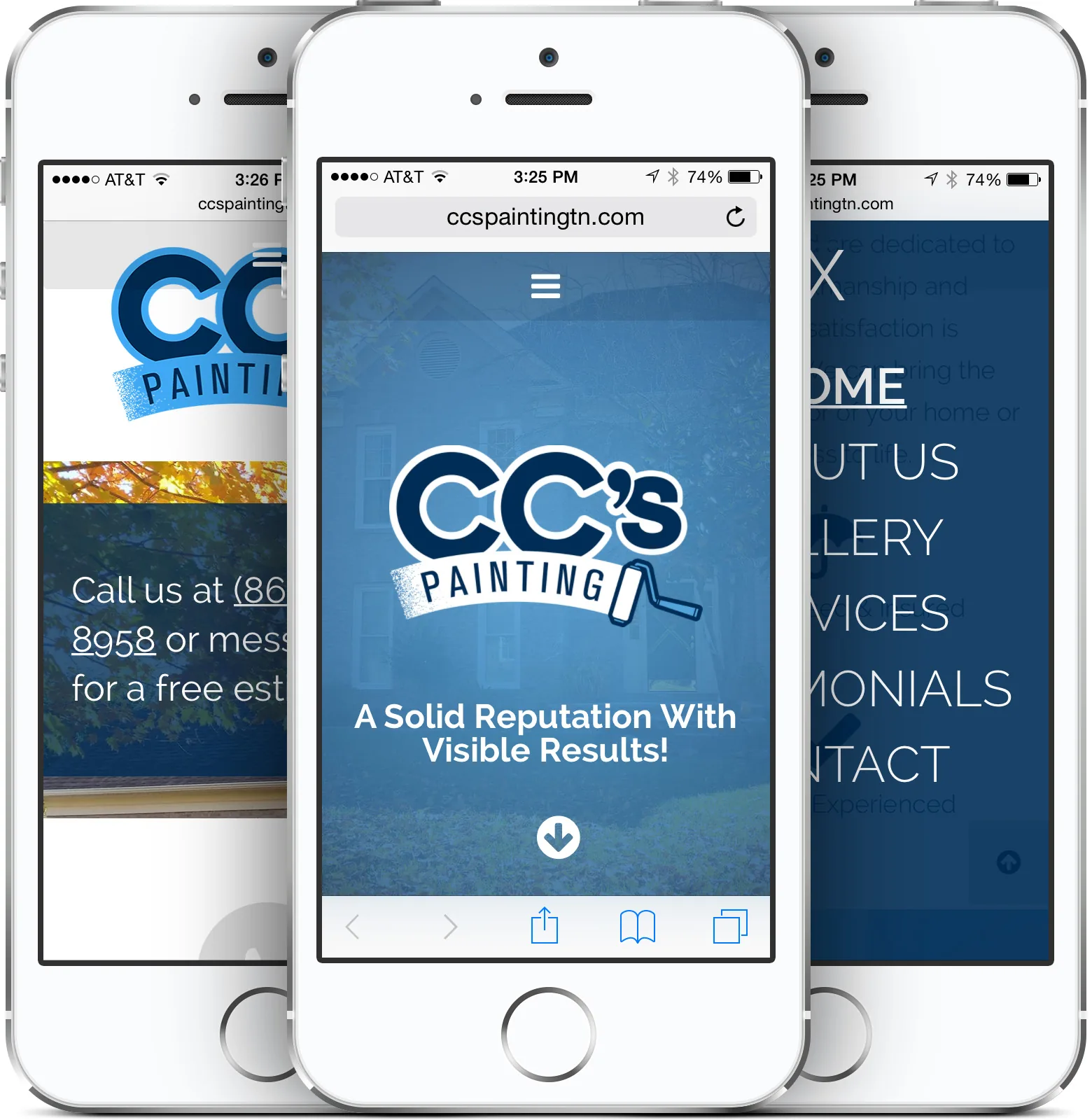 CC’s Painting and Cleaning mobile-friendly website design