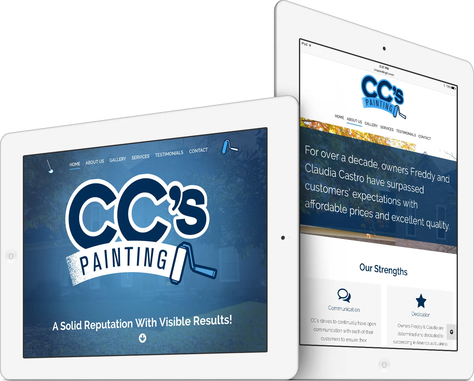 CC’s Painting and Cleaning responsive website design across devices