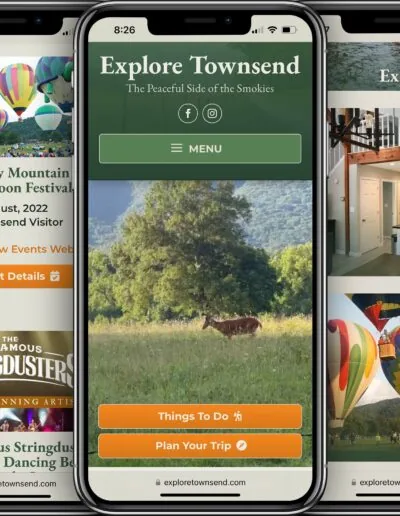 Explore Townsend mobile-friendly web design