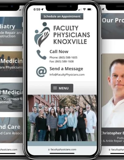 Faculty Physicians mobile-friendly web design