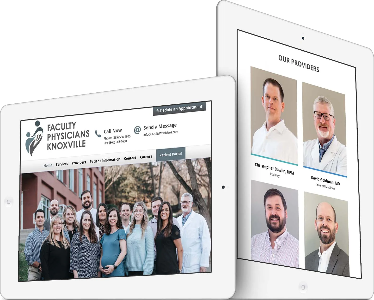 Faculty Physicians responsive website design across devices