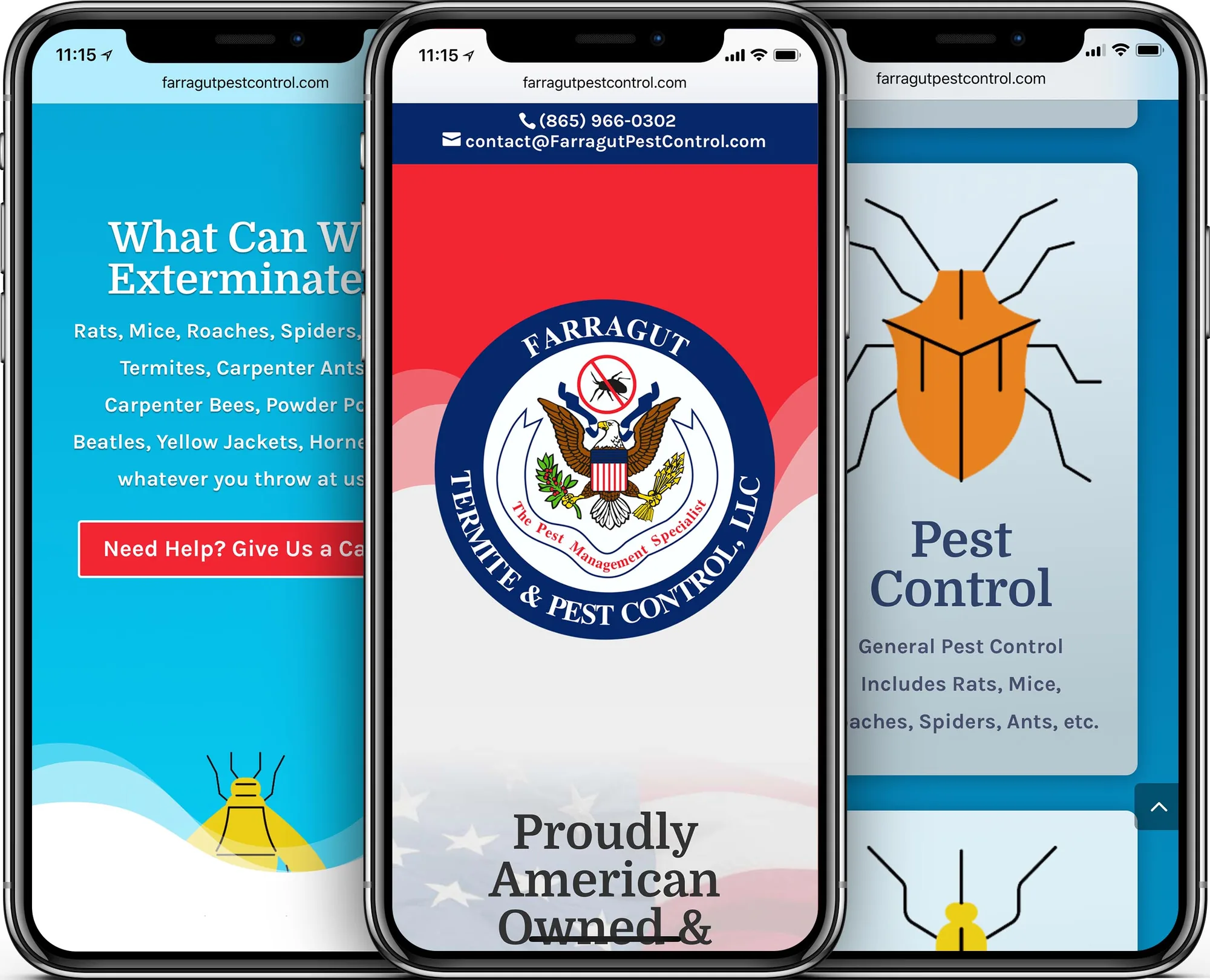Farragut Termite & Pest Control mobile-friendly website design