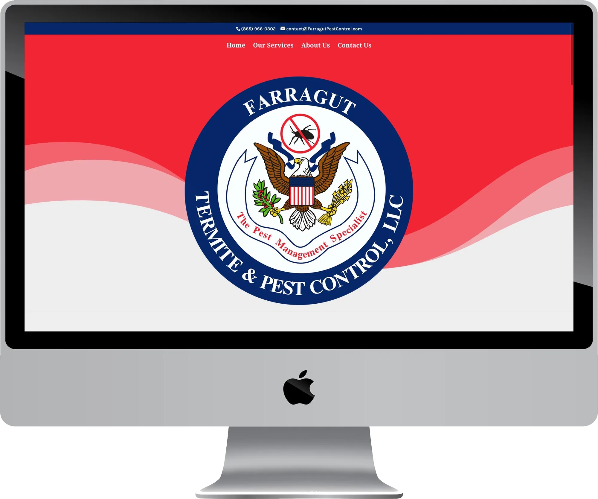 Farragut Termite & Pest Control website design on desktop