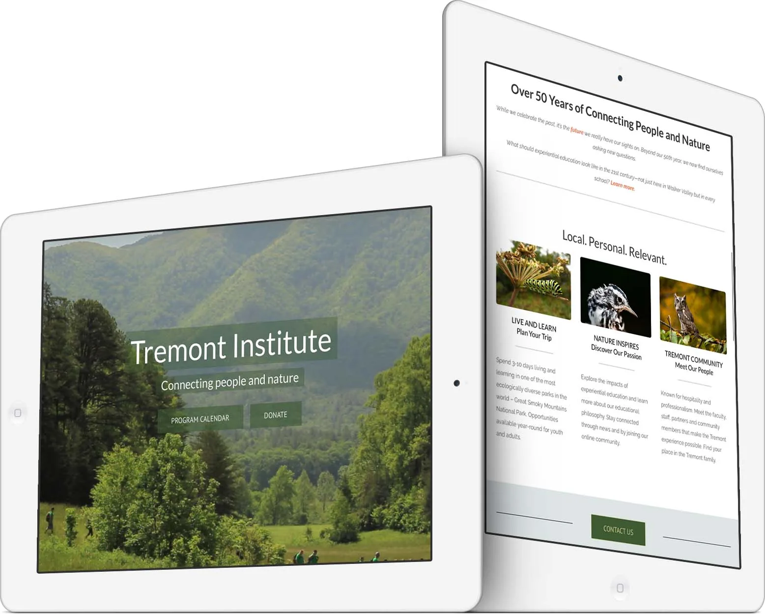 Great Smoky Mountains Institute at Tremont responsive website design across devices