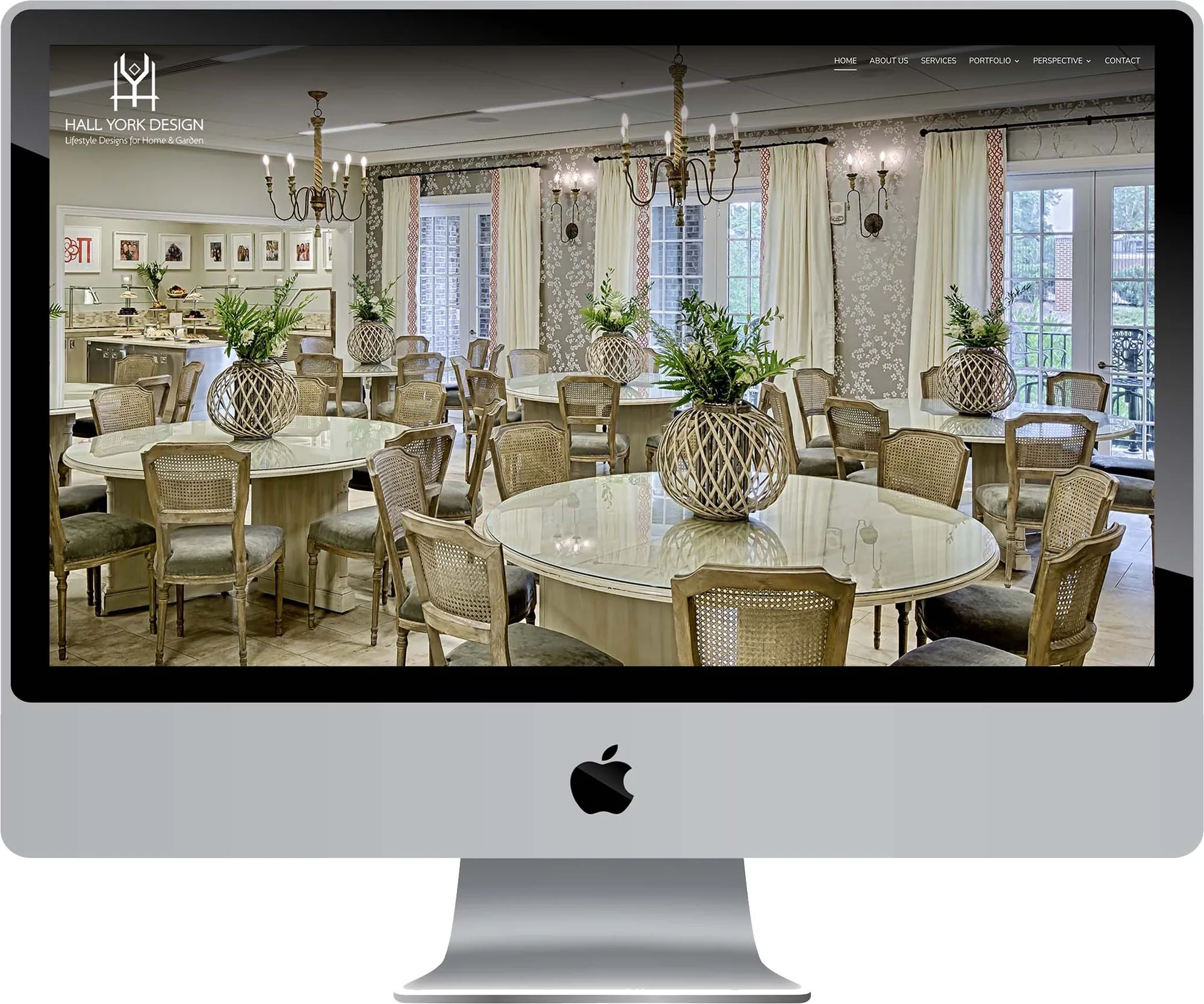 Hall York Design website design on desktop