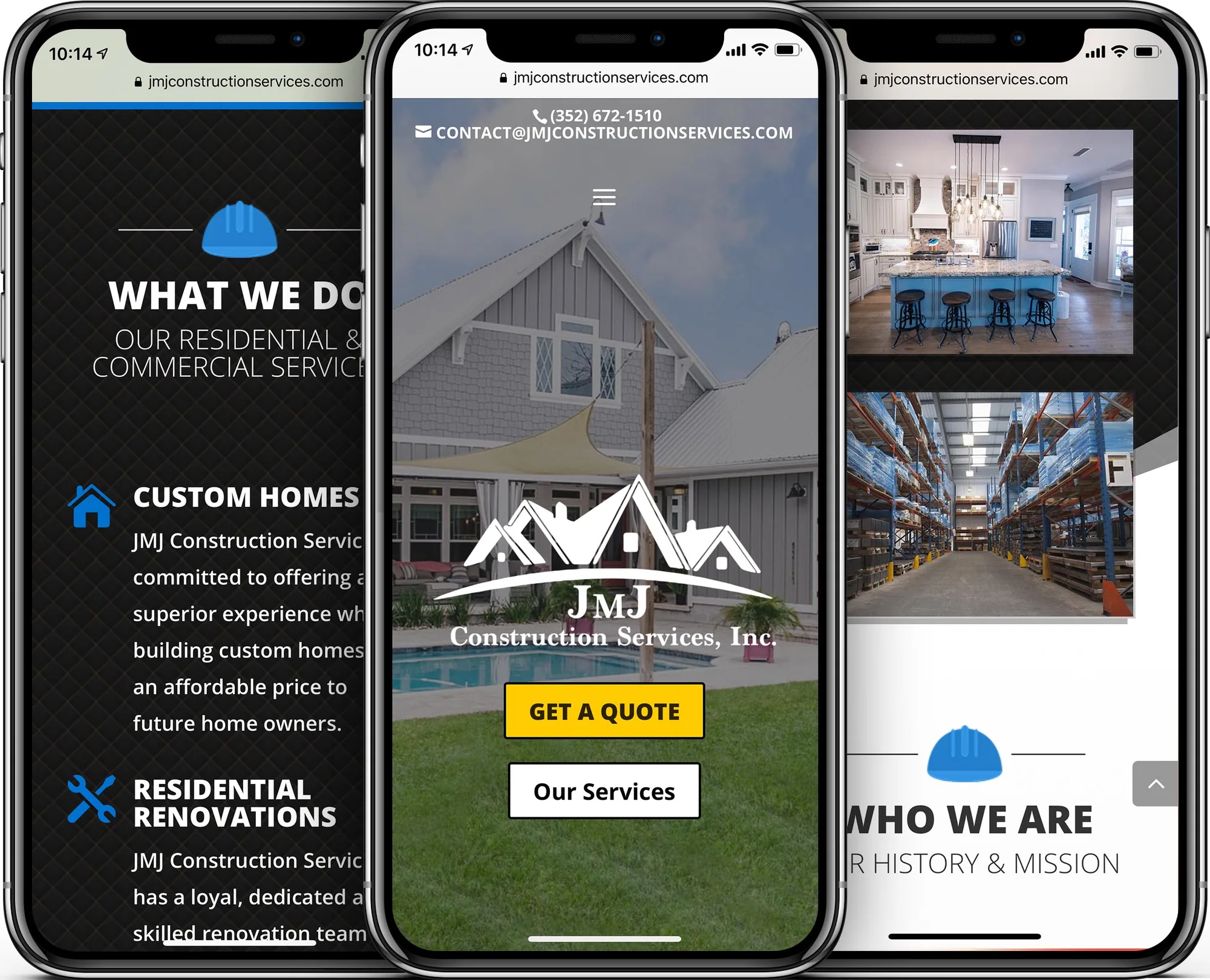 JMJ Construction Services mobile-friendly website design