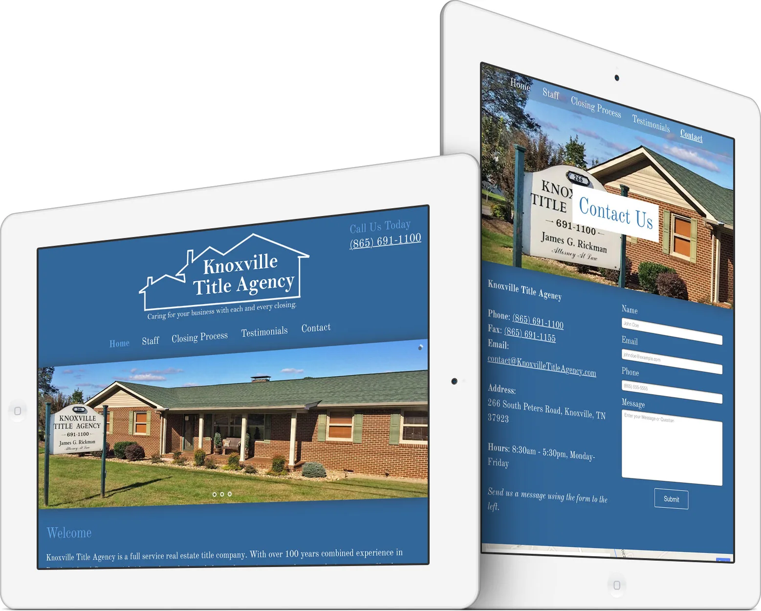 Knoxville Title Agency responsive website design across devices