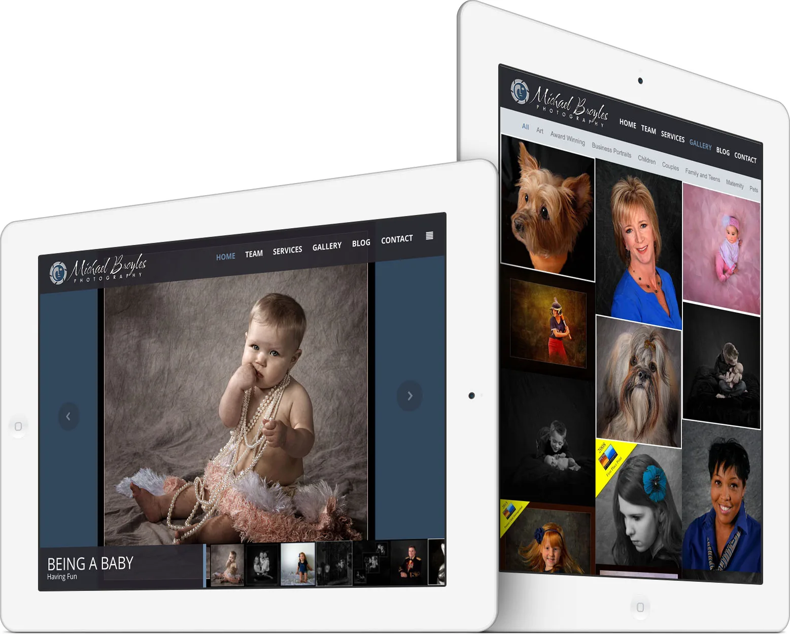 Michael Broyles Photography responsive website design across devices