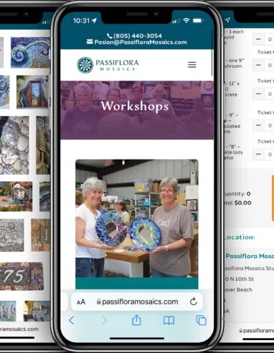 Passiflora Mosaics mobile-friendly web design