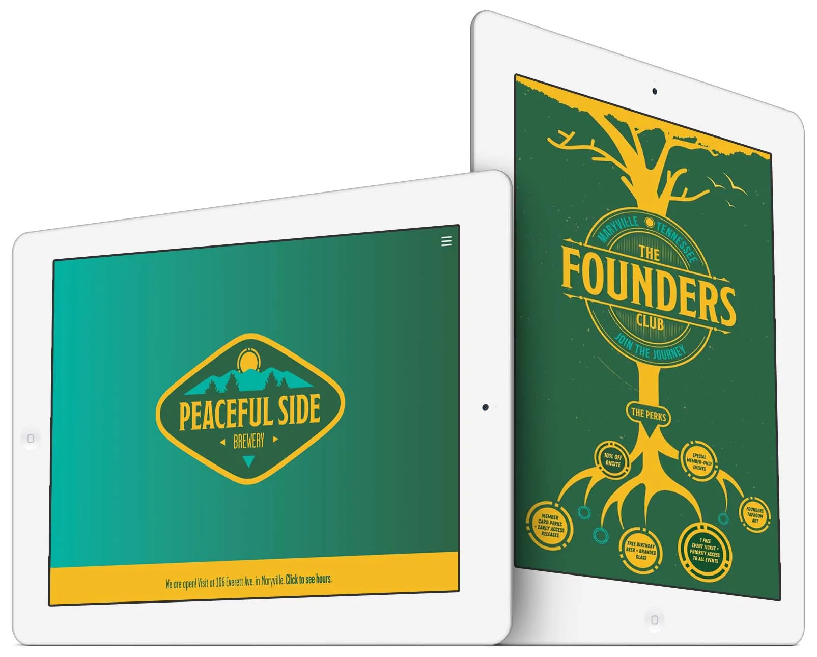 Peaceful Side Brewery responsive website design across devices