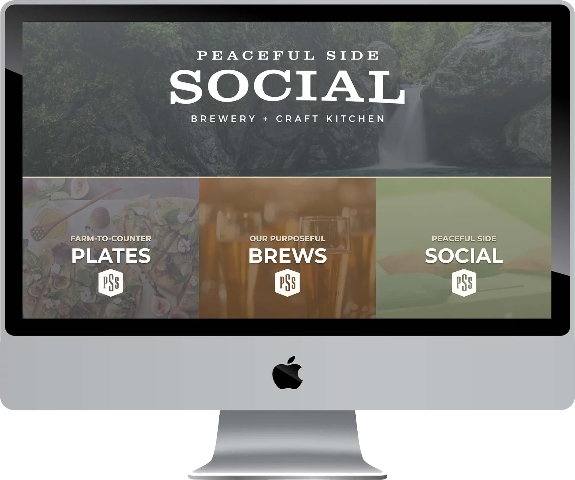 Peaceful Side Social website design on desktop