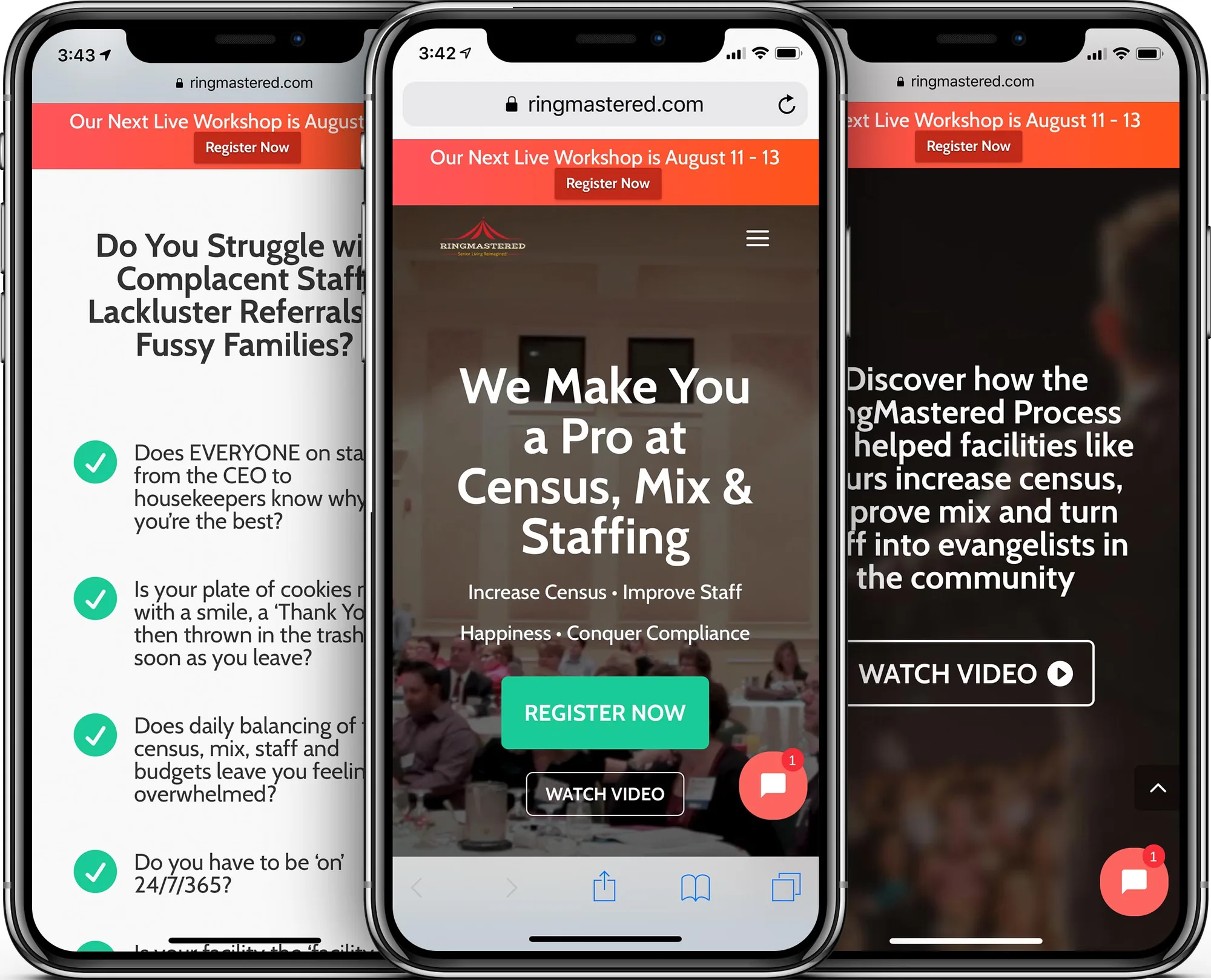 RingMastered mobile-friendly website design