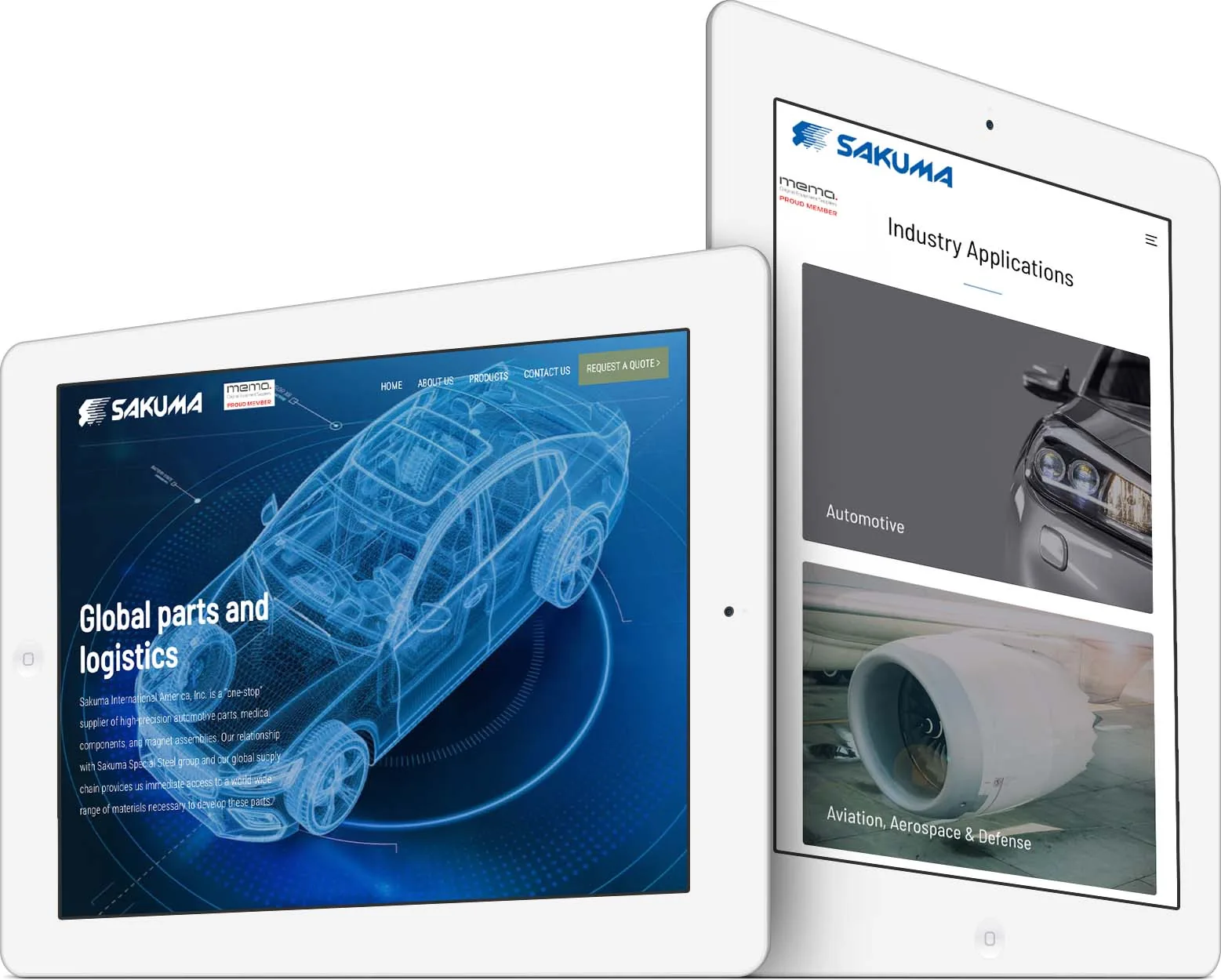 Sakuma International responsive website design across devices