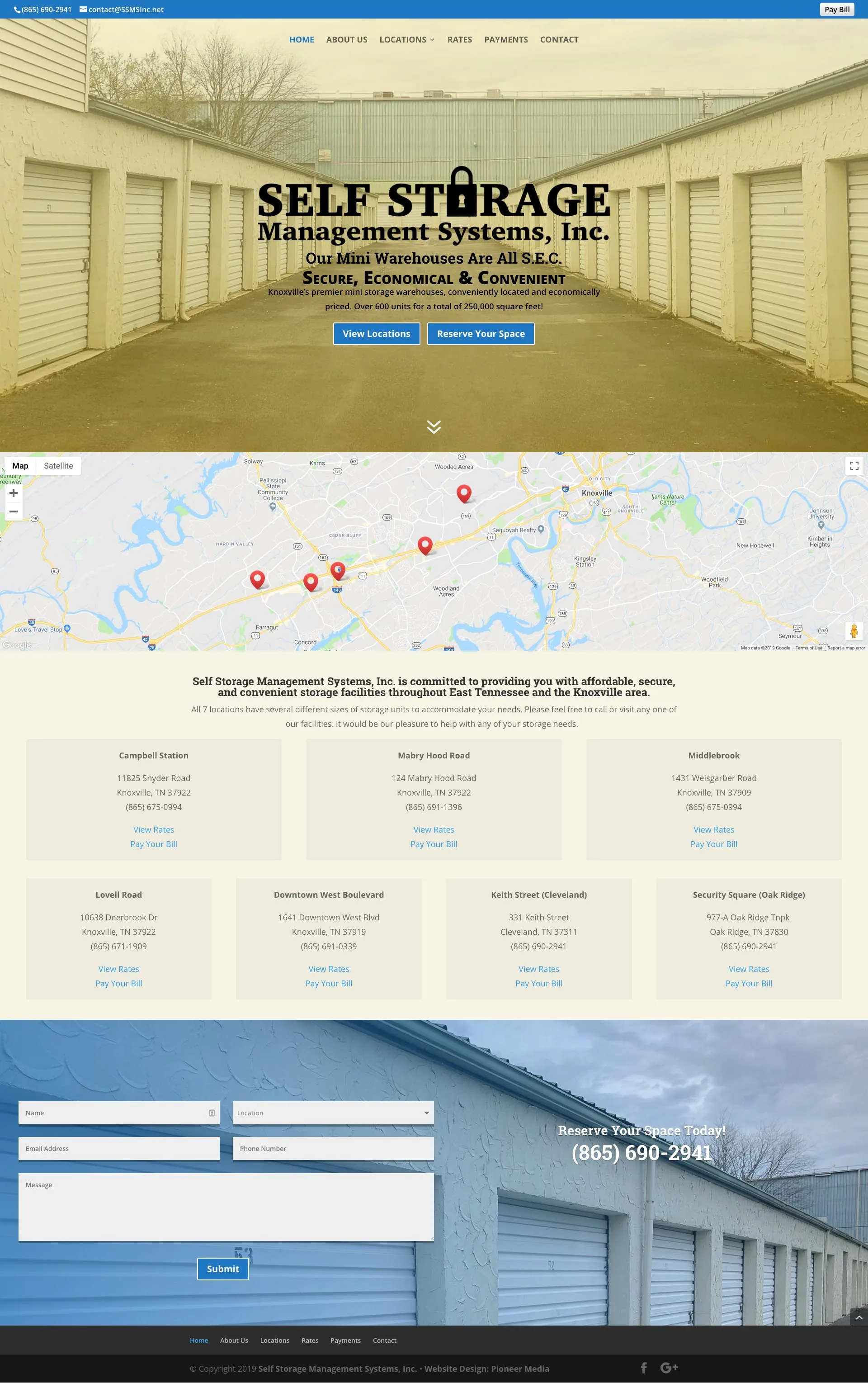 Self Storage Management Systems, Inc. homepage screenshot