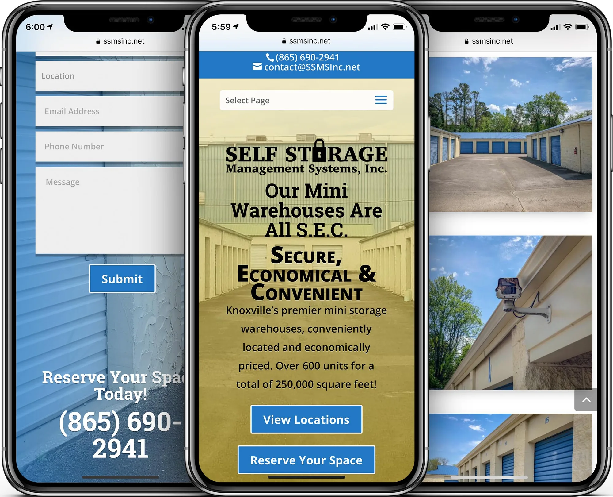 Self Storage Management Systems, Inc. mobile-friendly website design
