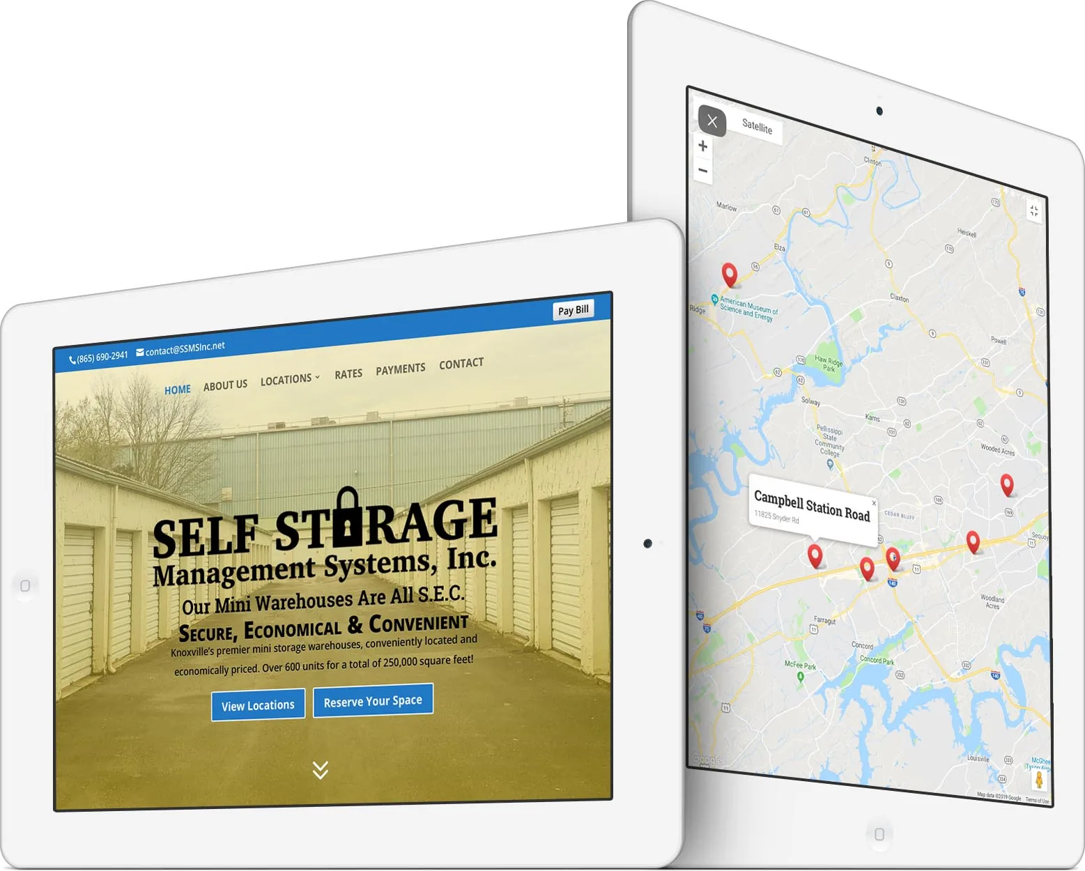 Self Storage Management Systems, Inc. responsive website design across devices