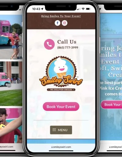 Smiley Swirl mobile-friendly web design