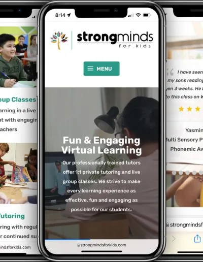 Strong Minds For Kids mobile-friendly web design