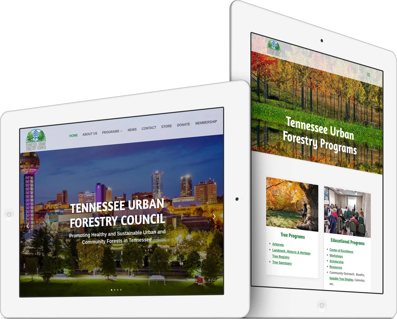 Tennessee Urban Forestry Council responsive website design across devices