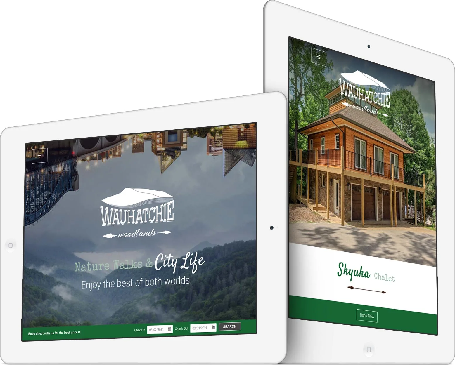Wauhatchie Woodlands responsive website design across devices