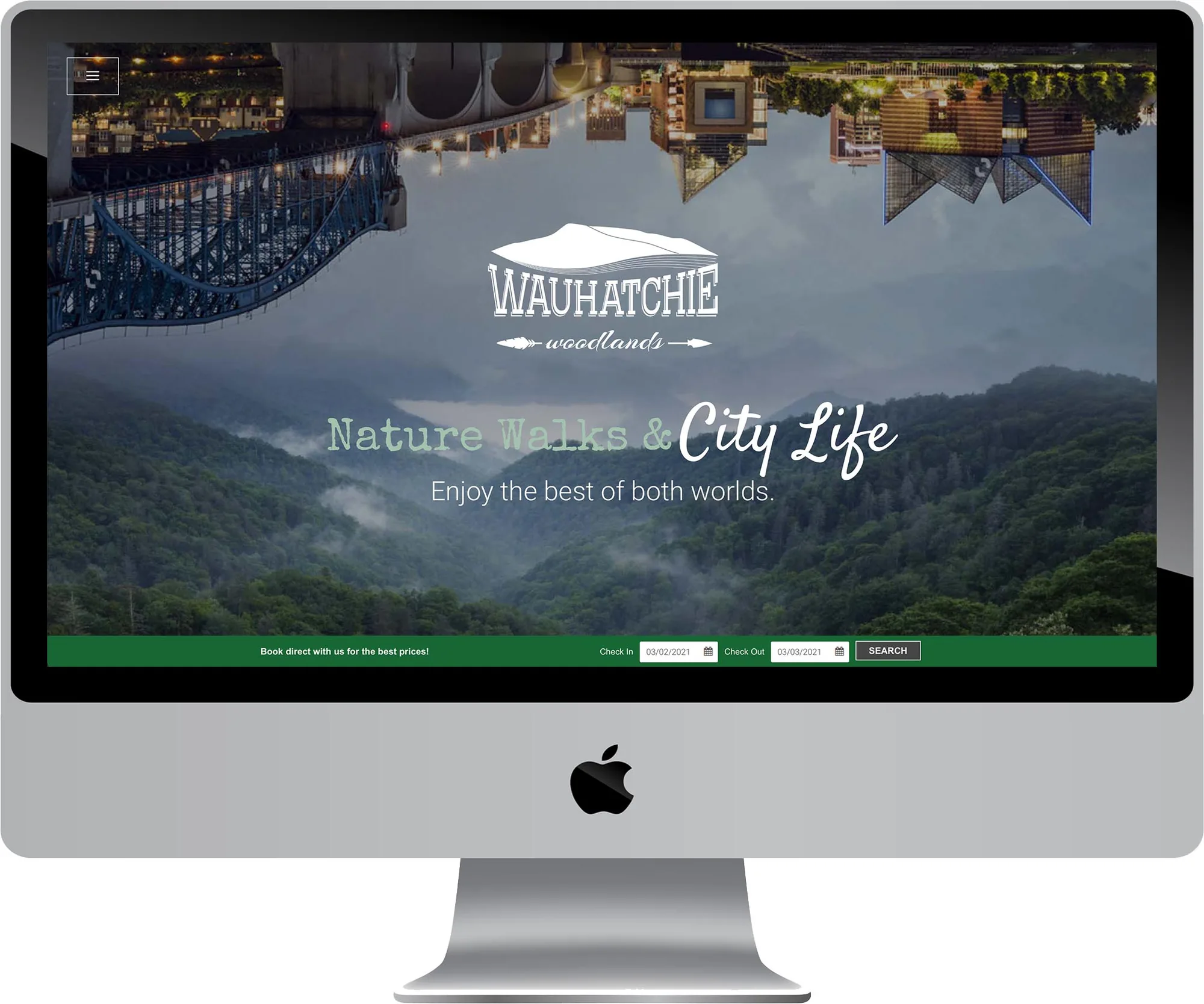 Wauhatchie Woodlands website design on desktop