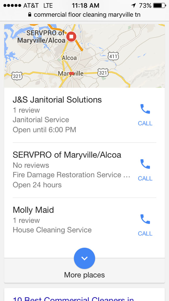 J&S Google Search on Mobile Device