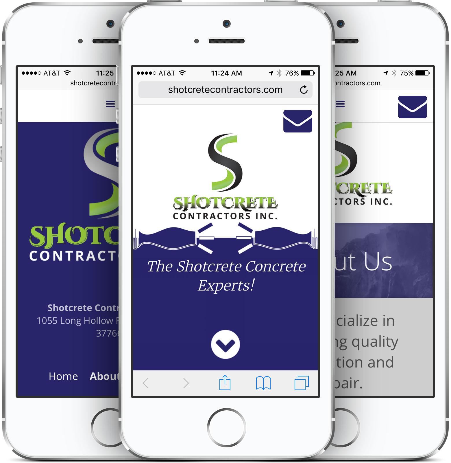 Shotcrete Contractors, Inc. Mobile-Friendly Web Design