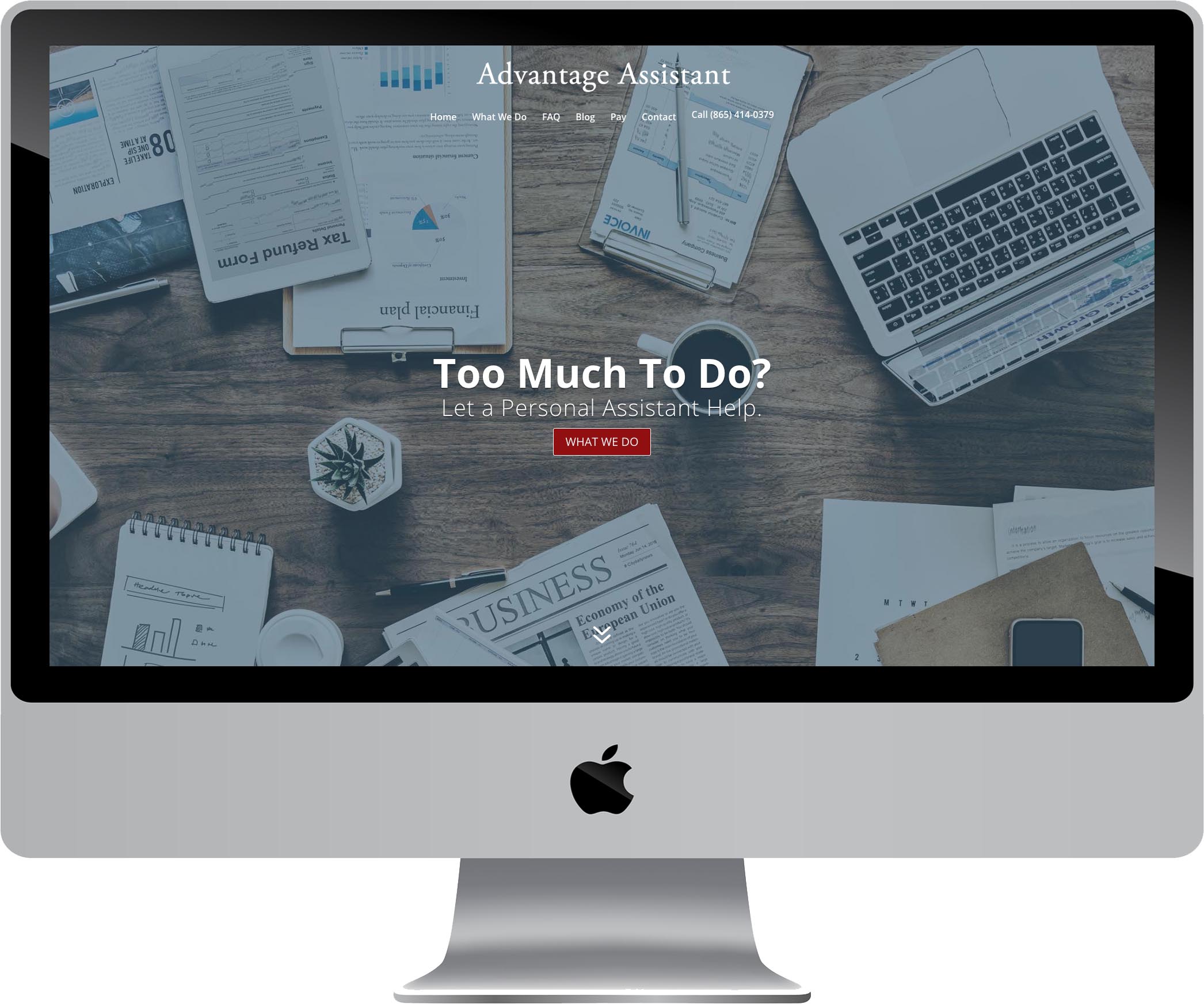 Advantage Assistant Website Design