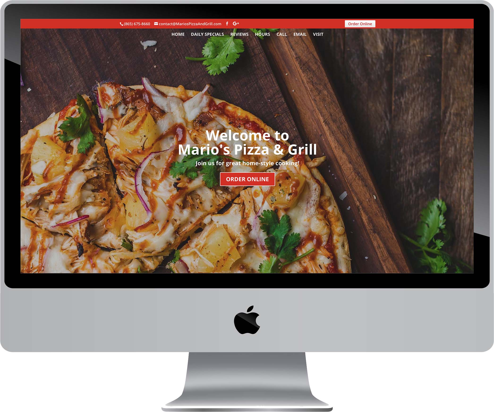 Mario's Pizza Website Design