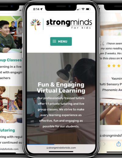 Strong Minds For Kids Mobile-Friendly Web Design