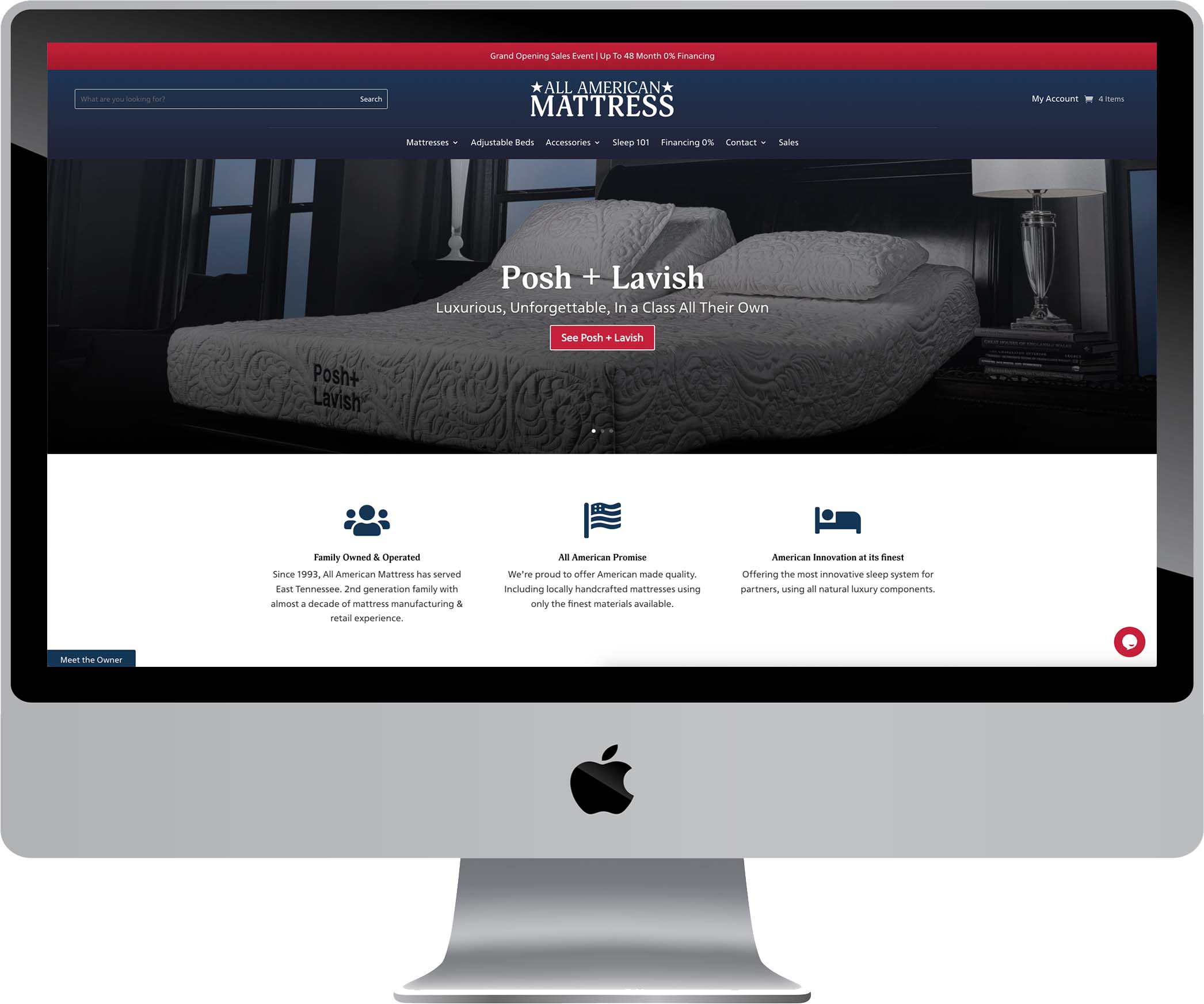 All American Mattress Website Design